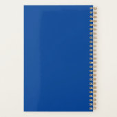 Monogramme bleu minimal moderne Nom + initial (Dos)