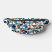 Monogramme bleu Motif Tropical Moderne (Poser)