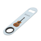 Monogramme bleu Musique de guitare acoustique (Devant angulaire)