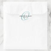 Monogramme Bleu O Sticker Favor de mariage (Sac)
