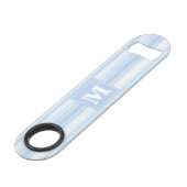 Monogramme Bleu rayures (Devant angulaire)