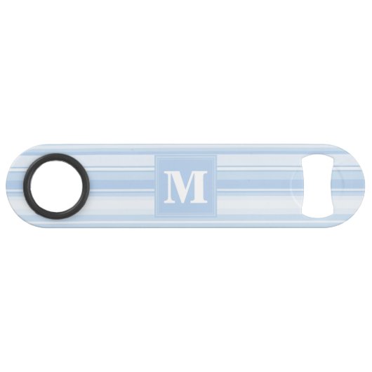 Monogramme Bleu rayures (Devant (Horizontal))