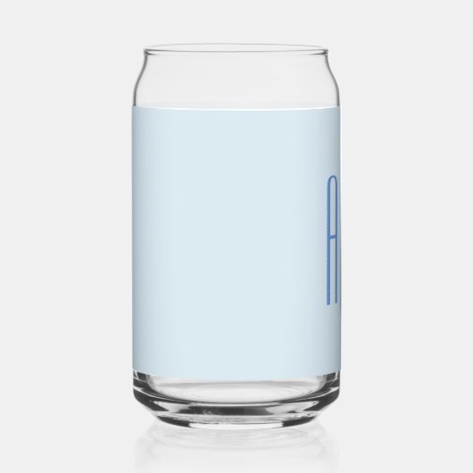 Monogramme bleu simple à trois lettres (Droite)