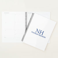 Monogramme bleu simple moderne