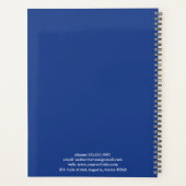 Monogramme bleu simple moderne (Dos)