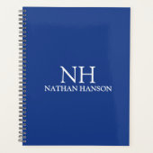 Monogramme bleu simple moderne (Devant)