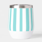 Monogramme bleu turquoise et blanc rayures de caba (Arrière)