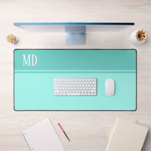 Monogramme bleu turquoise simple et joli