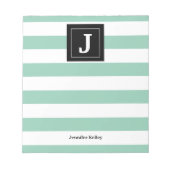 Monogramme Bloc-notes vert, noir (Devant)