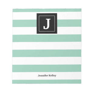 Monogramme Bloc-notes vert, noir