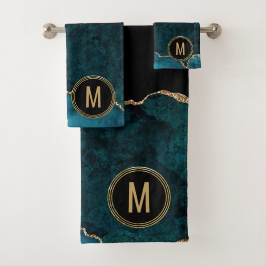 Monogramme Blue Gold Agate (En situation)