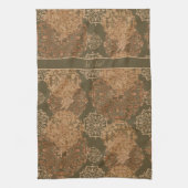 Monogramme Boho foncé rouille Mandalas Serviette d (Vertical)