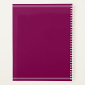 Monogramme bordeaux et blanc minimal (Dos)
