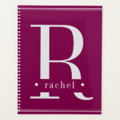 Monogramme bordeaux et blanc minimal (Devant)