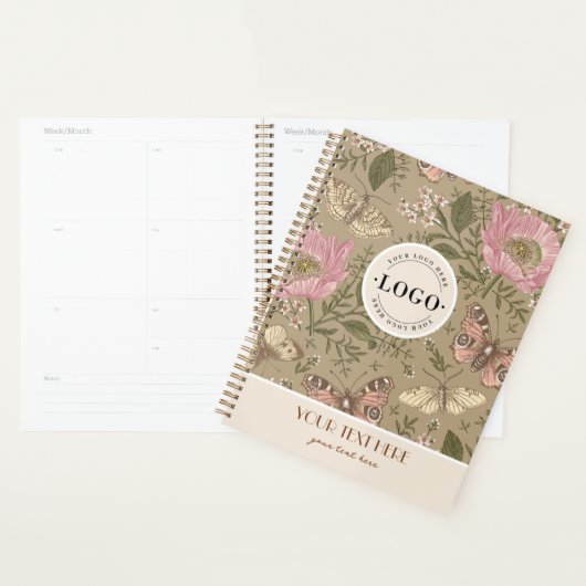 Monogramme botanique Fleur sauvage moderne et tend (Devant avec enveloppe)