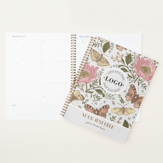 Monogramme botanique Fleur sauvage moderne et tend (Devant avec enveloppe)