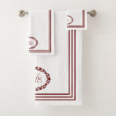 Monogramme bourguignon en ovales florales avec Rec (En situation)