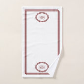 Monogramme bourguignon en ovales florales avec Rec (Serviette à main)