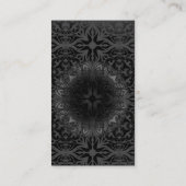 Monogramme Bouton jaune Motif Carte de visite gris (Dos)