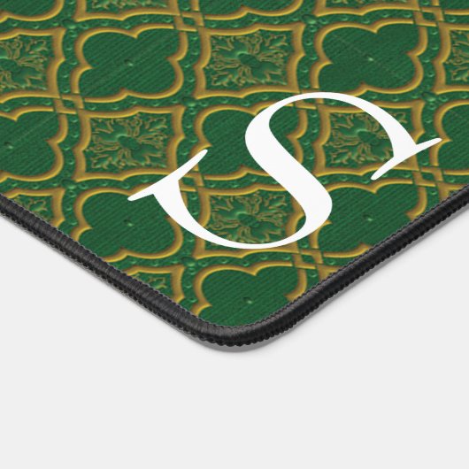 Monogramme Brocade vert et or (Coin)