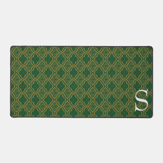 Monogramme Brocade vert et or (Recto)
