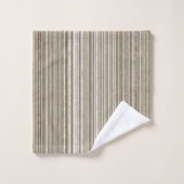 Monogramme Brown Boho Motif et rayures blanches (Gant de toilette)