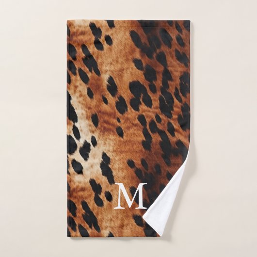 Monogramme Brown de vache (Serviette à main)