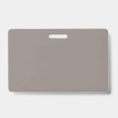 Monogramme Brown Élégant Badge Professionnel (Arrière)