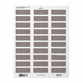Monogramme Brown Élégant Étiquettes de adresse d'a (Feuille entière)