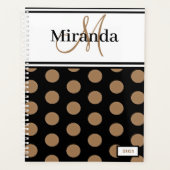 Monogramme Brown Pois noir blanc (Devant)