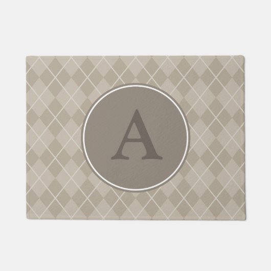 Monogramme Brown tapis de porte (Devant)