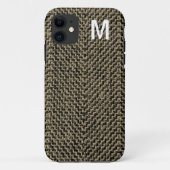 Monogramme Brown Tweed iPhone 5 Coque (Dos)