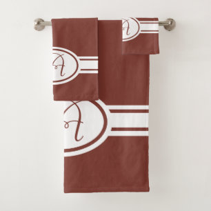 Monogramme brun de henné brûlé