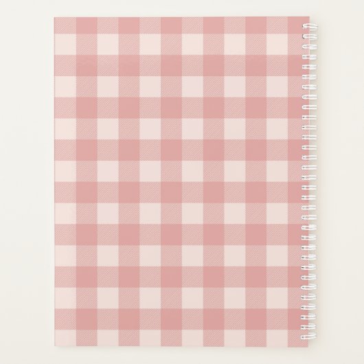 Monogramme Buffalo plaqué | Chèques et fleurs rose (Dos)