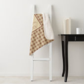 Monogramme Buffalo rouille beige Plaid rustique (En situation)