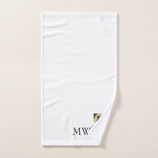 Monogramme Bullmastiff Conception de chien (Serviette à main)