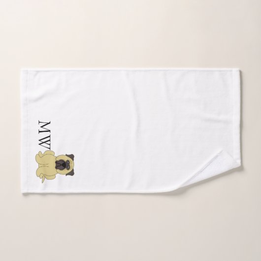 Monogramme Bullmastiff Conception de chien (Serviette à main)