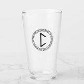 Monogramme C - Style viking - Verre à pinte (Devant)