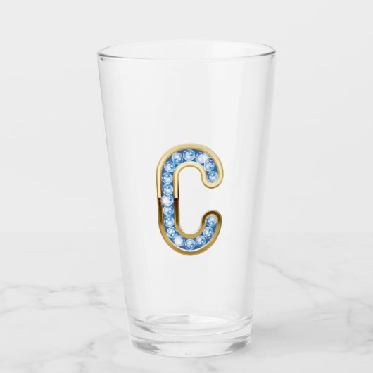 Monogramme C - Verre de 16 oz (Devant)