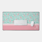 Monogramme cadeau Flamant rose personnalisé (Clavier et souris)