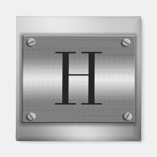 Monogramme Cadre métallique avec vis aimant (Devant)