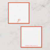 Monogramme calciné modèle rouge orange blanc (Devant / Derrière)