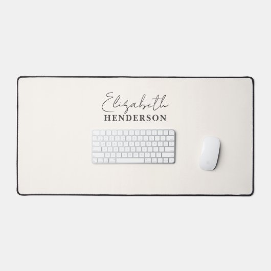 Monogramme calligraphie élégante Beige (Clavier et souris)