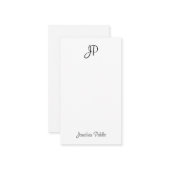 Monogramme calligraphie Modèle classique vertical (Devant/Arrière en situation)