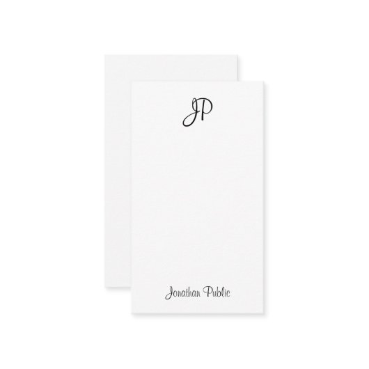 Monogramme calligraphie Modèle classique vertical (Devant/Arrière en situation)