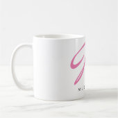 Monogramme Calligraphie rose Votre Nom Coffee Mug (Gauche)