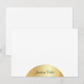 Monogramme calmé Élégant Modèle Faux Gold (Devant / Derrière)