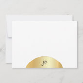 Monogramme calmé Élégant Modèle Faux Gold (Dos)