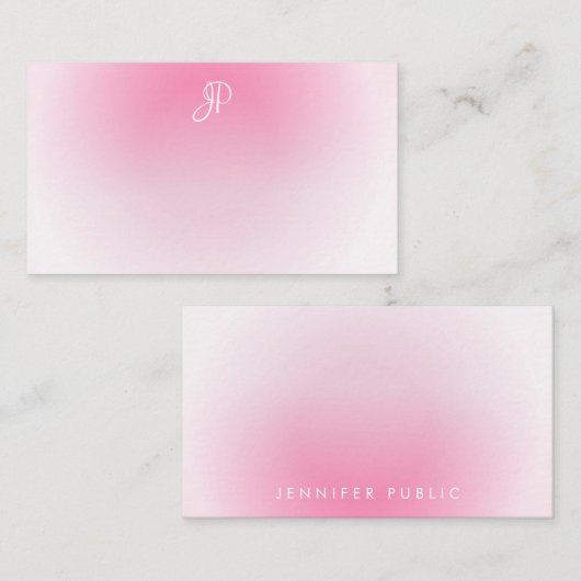 Monogramme calmé Élégant Modèle personnalisé (Devant / Derrière)