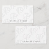 Monogramme calmé Simple Modèle Minimaliste (Devant / Derrière)